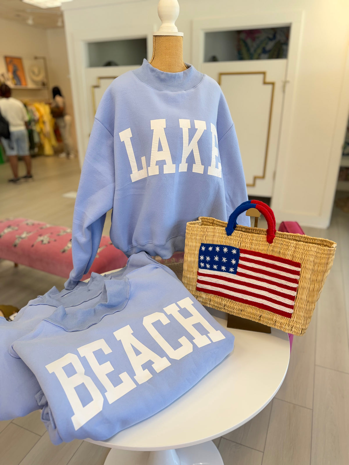 BEACH/LAKE Reversible Oversized Mock Neck