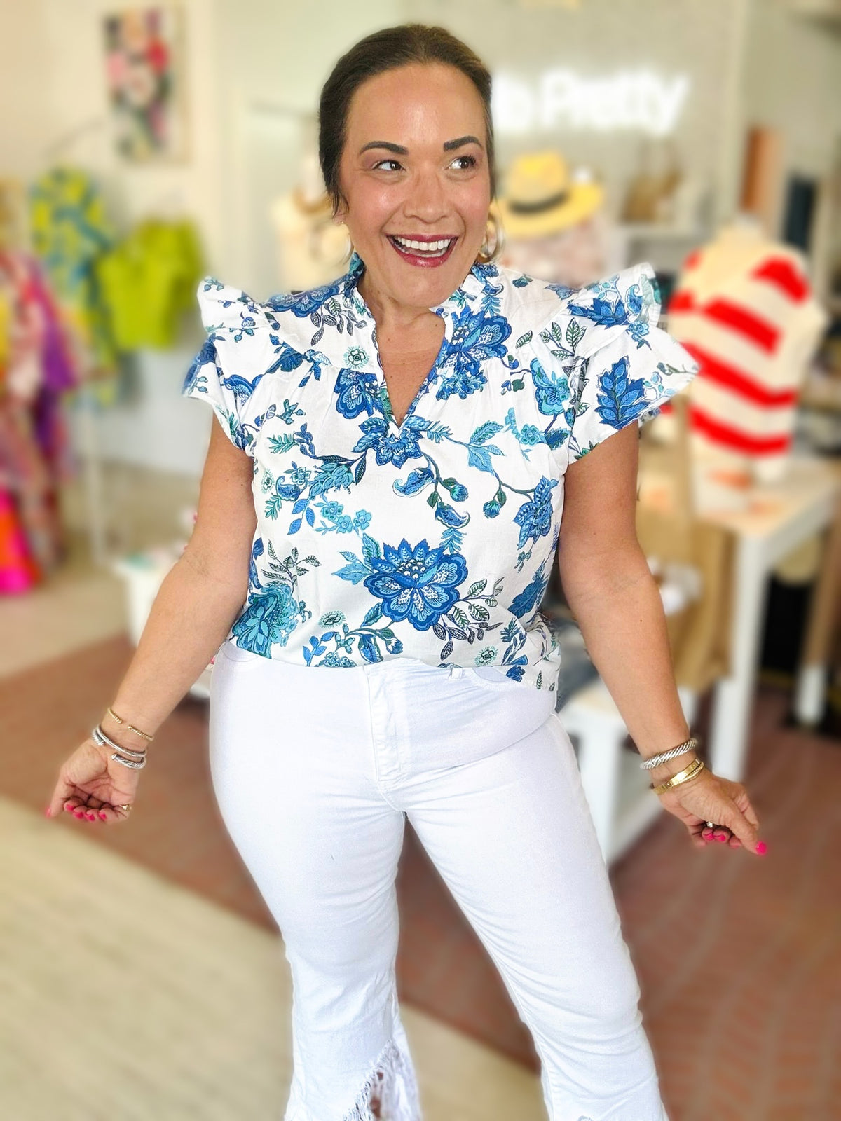 Romantic Blues Top