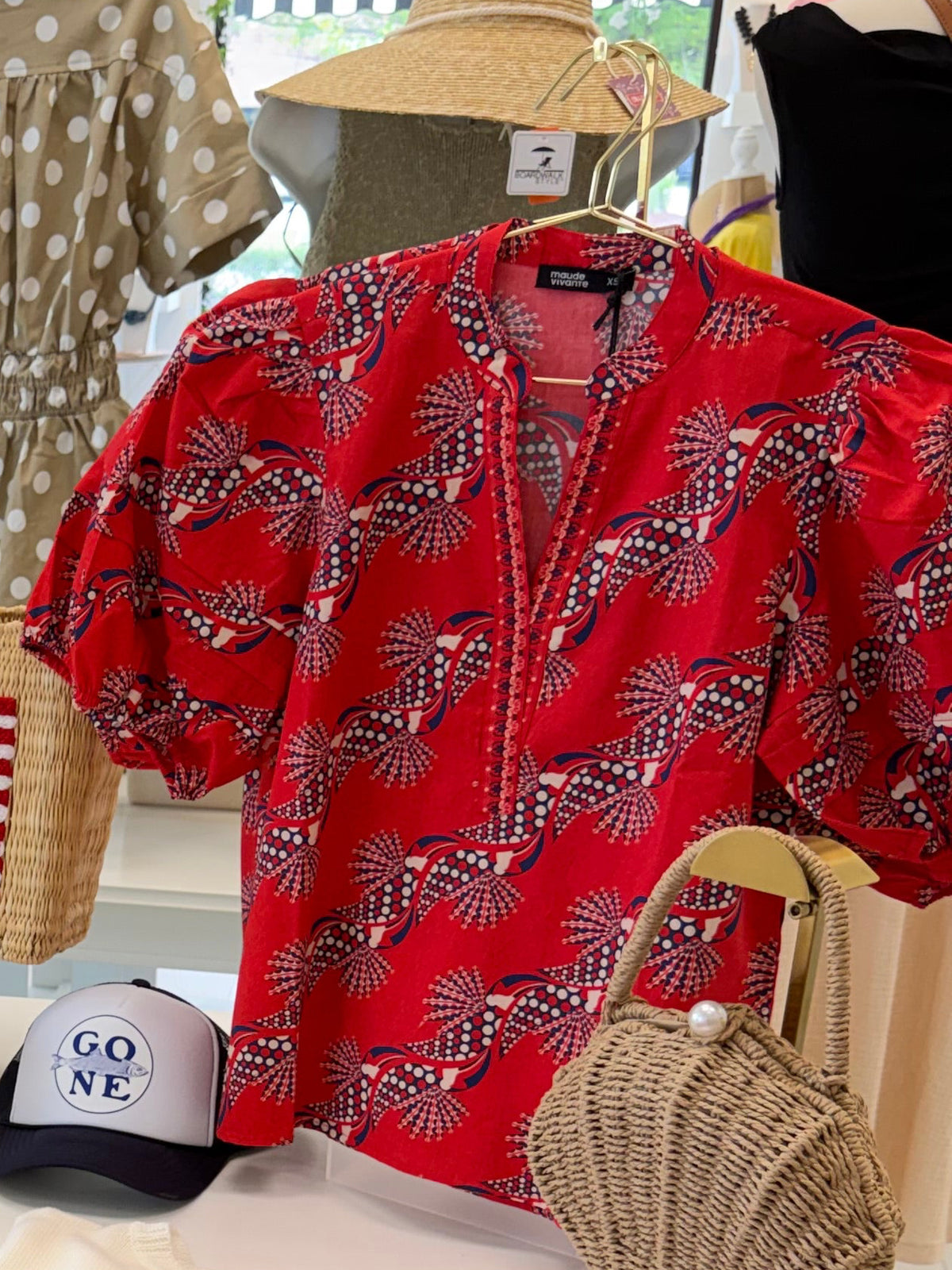 Raya Top in Crimson Ascent | MAUDE