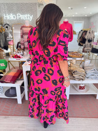 Evelyn Maxi in Pink Leopard | MAUDE