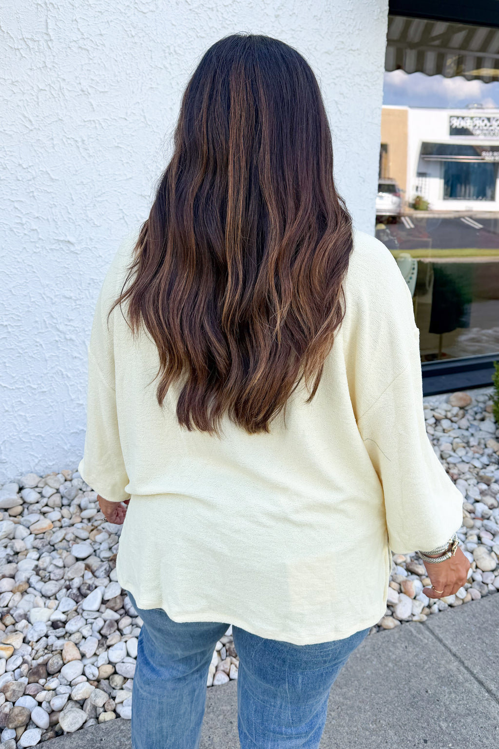 Anytime + Anywhere Mockneck Sweater in Cream
