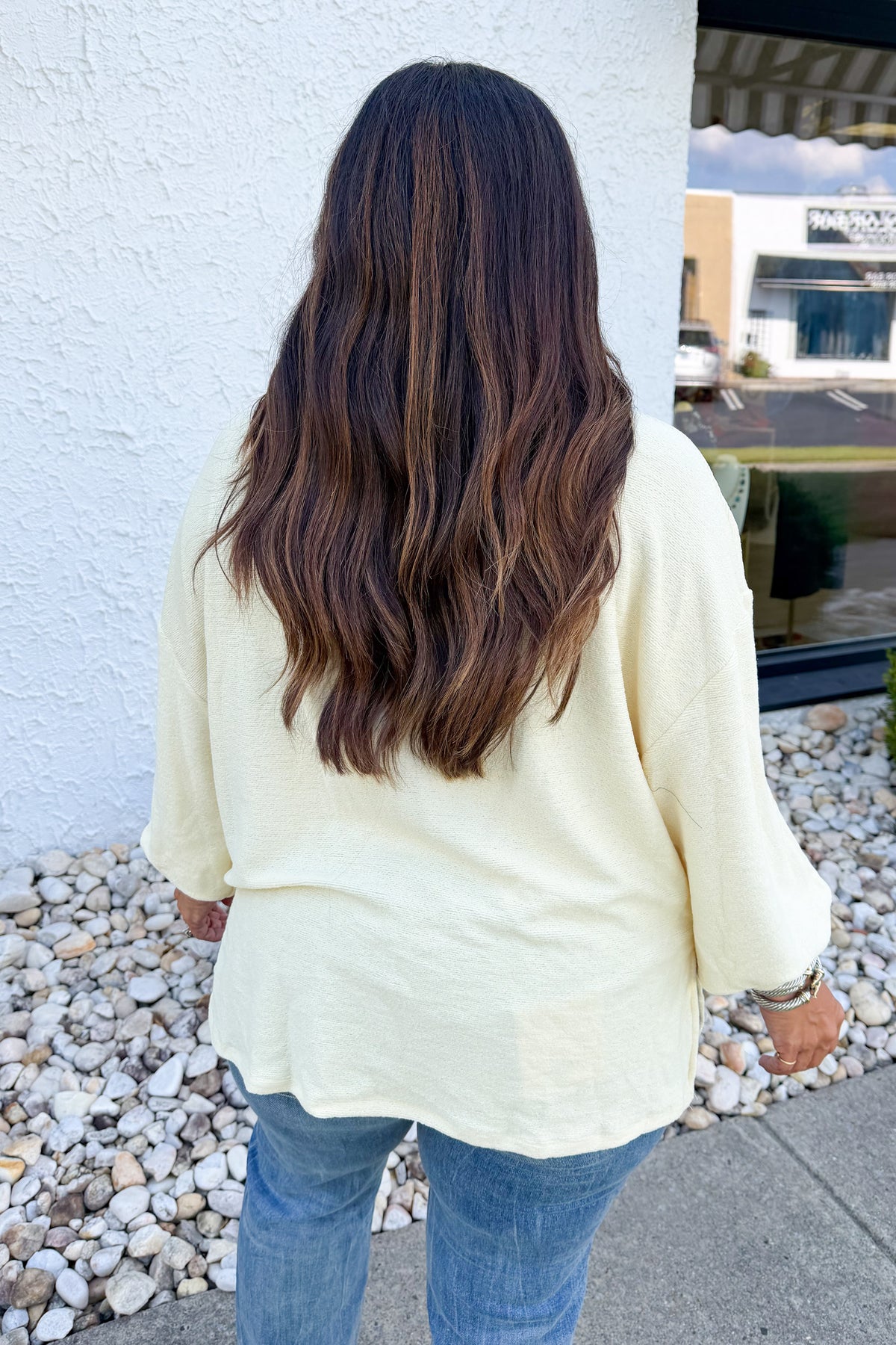 Anytime + Anywhere Mockneck Sweater in Cream
