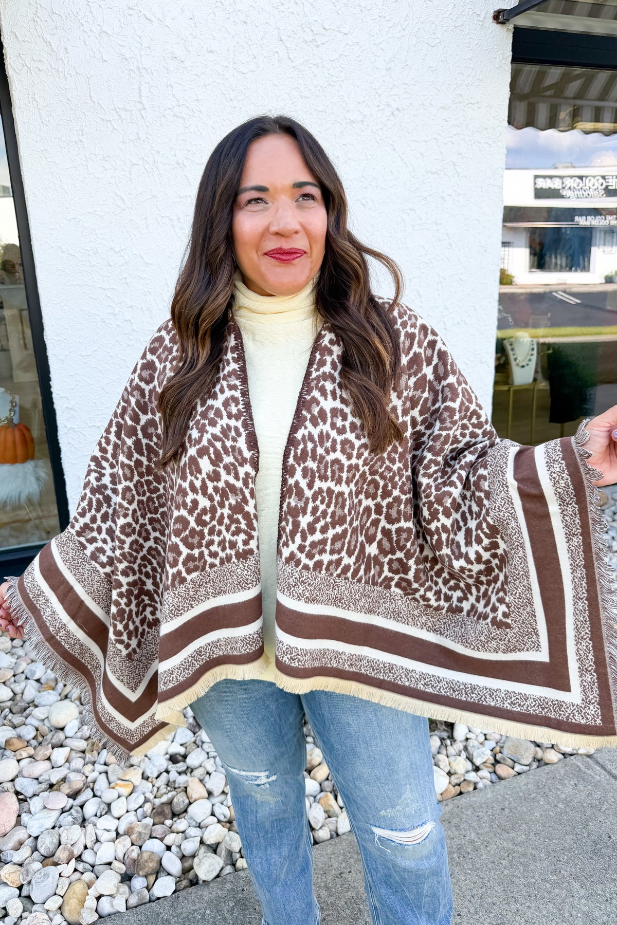 Leopard Wrap In Brown
