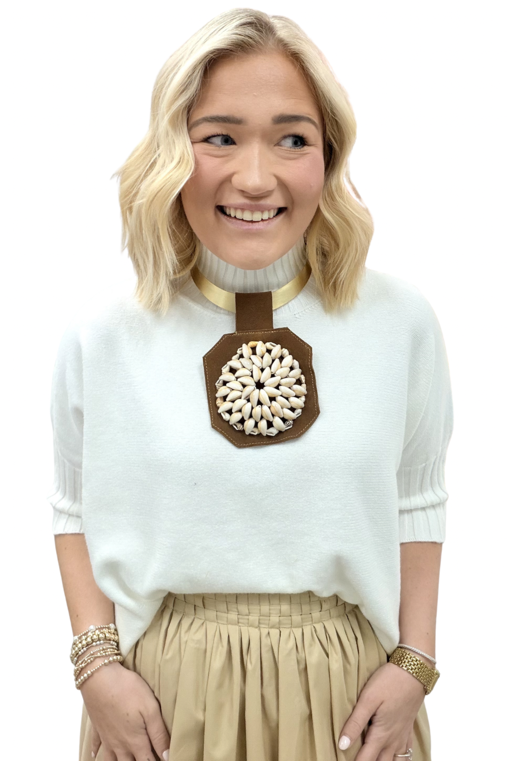 Cowrie Shells Pendant - Octagon | ORIJINAL