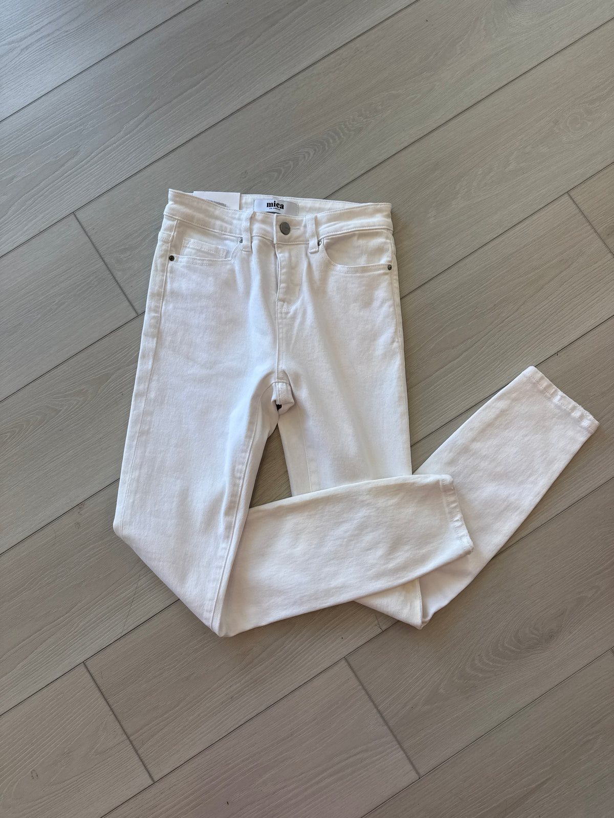 Martha High Rise White Skinny by Mica