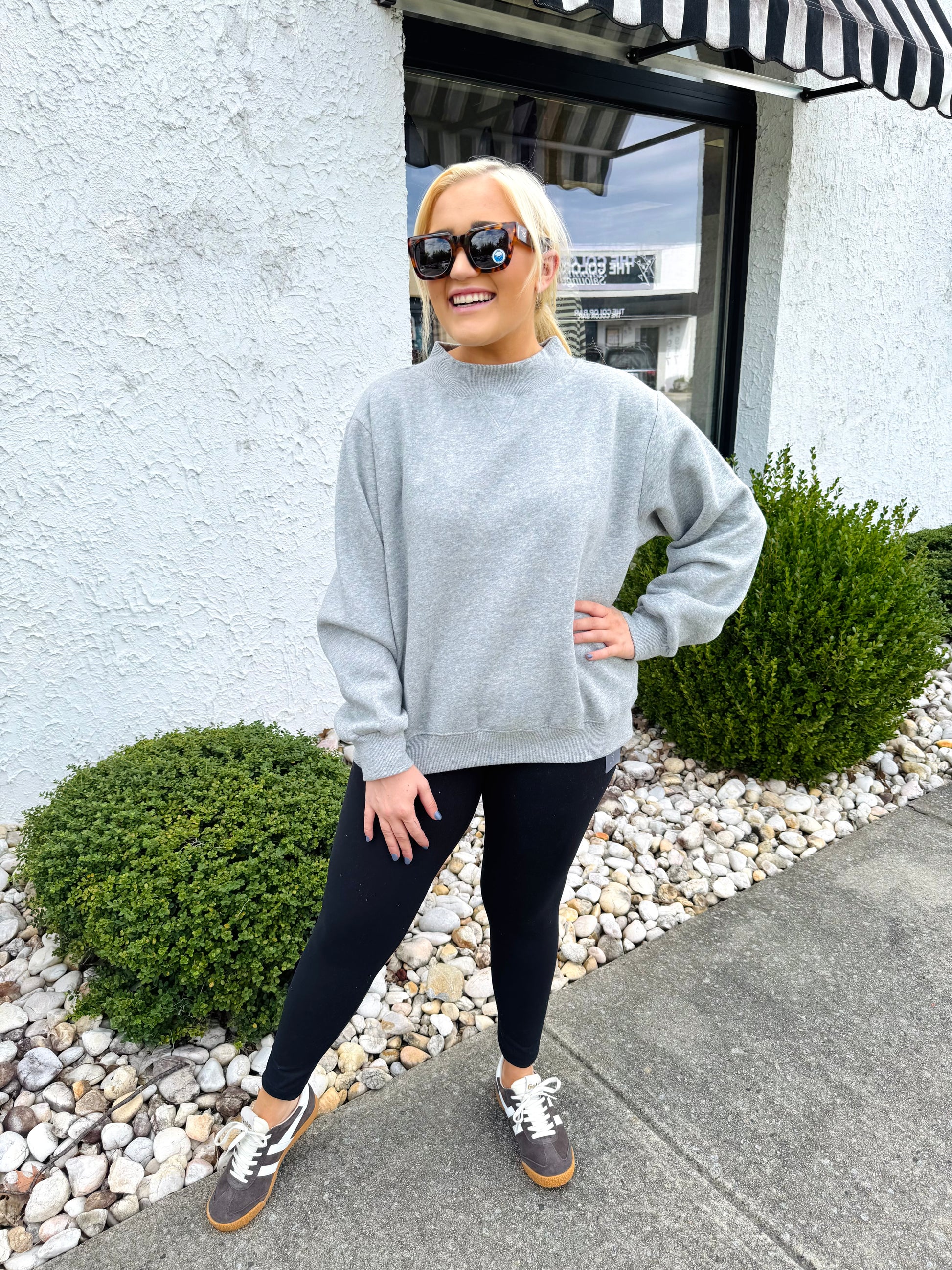 Cool Girl Mockneck Sweatshirt (4 Colors)