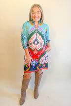 Dahlia Dress in Ikat | MAUDE