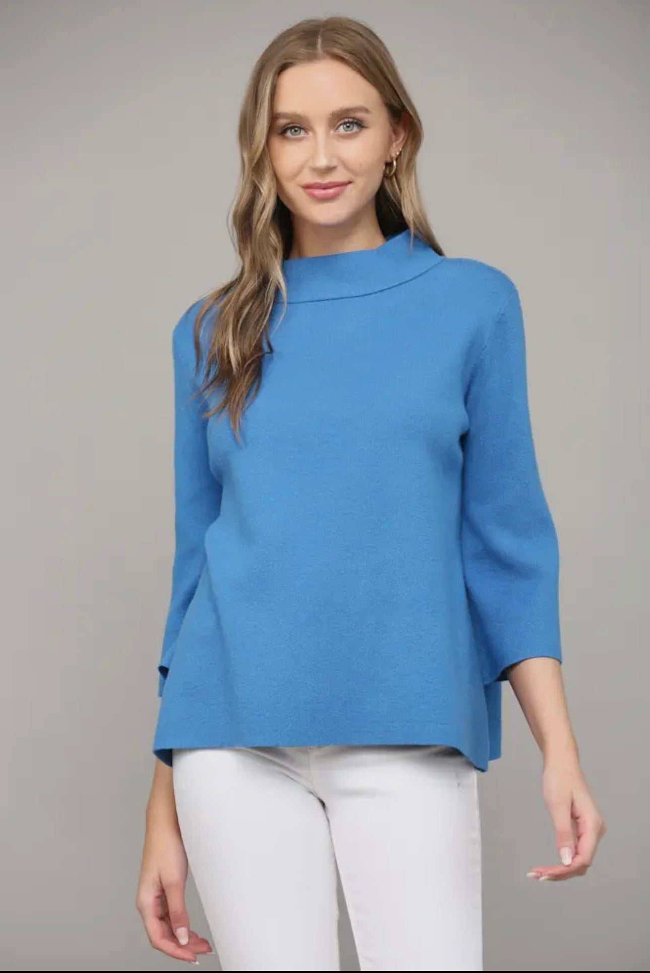 Morgan Mock Neck Sweater in Solid (8 Colors)