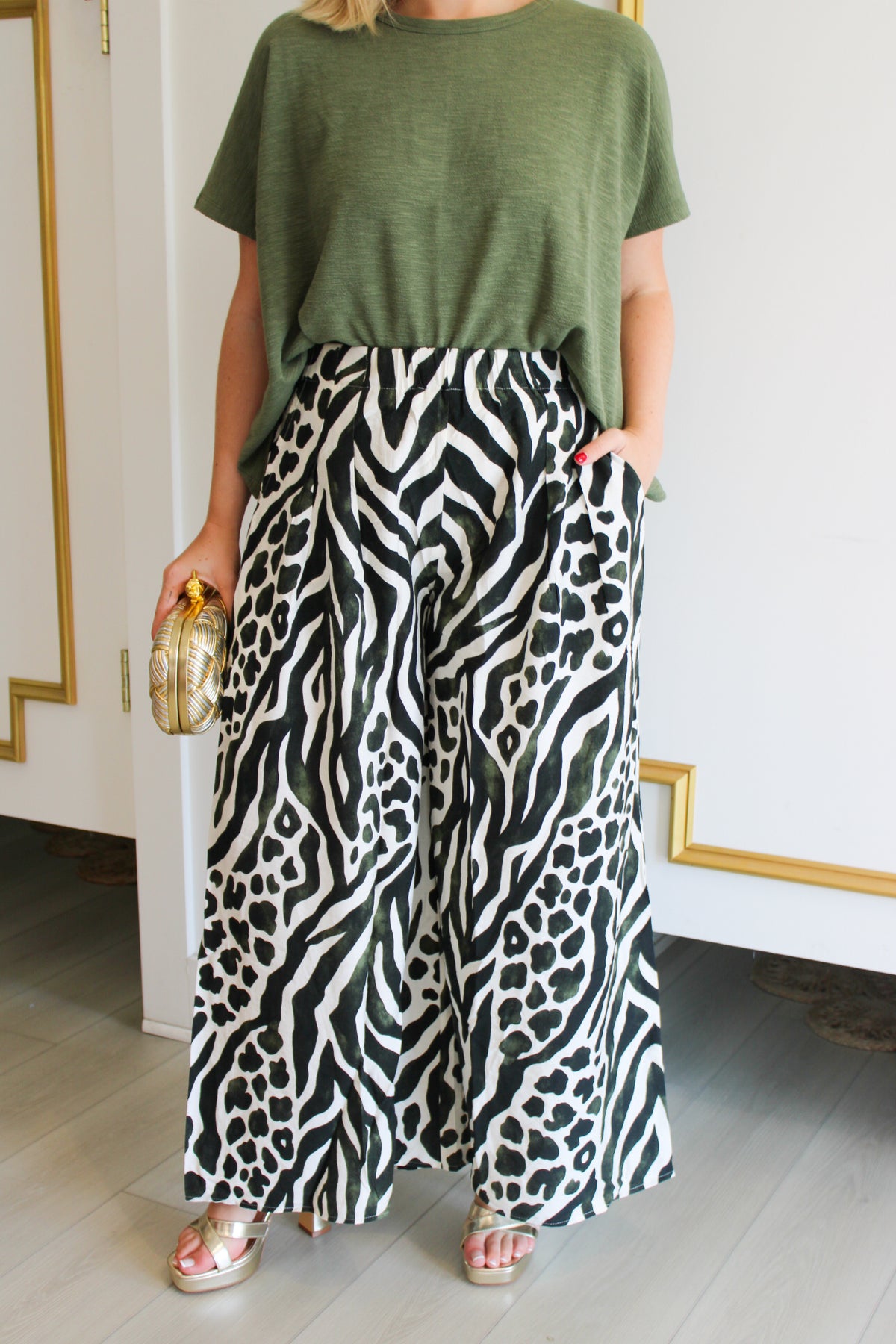 Sedona Safari Wide Leg Pants in Olive