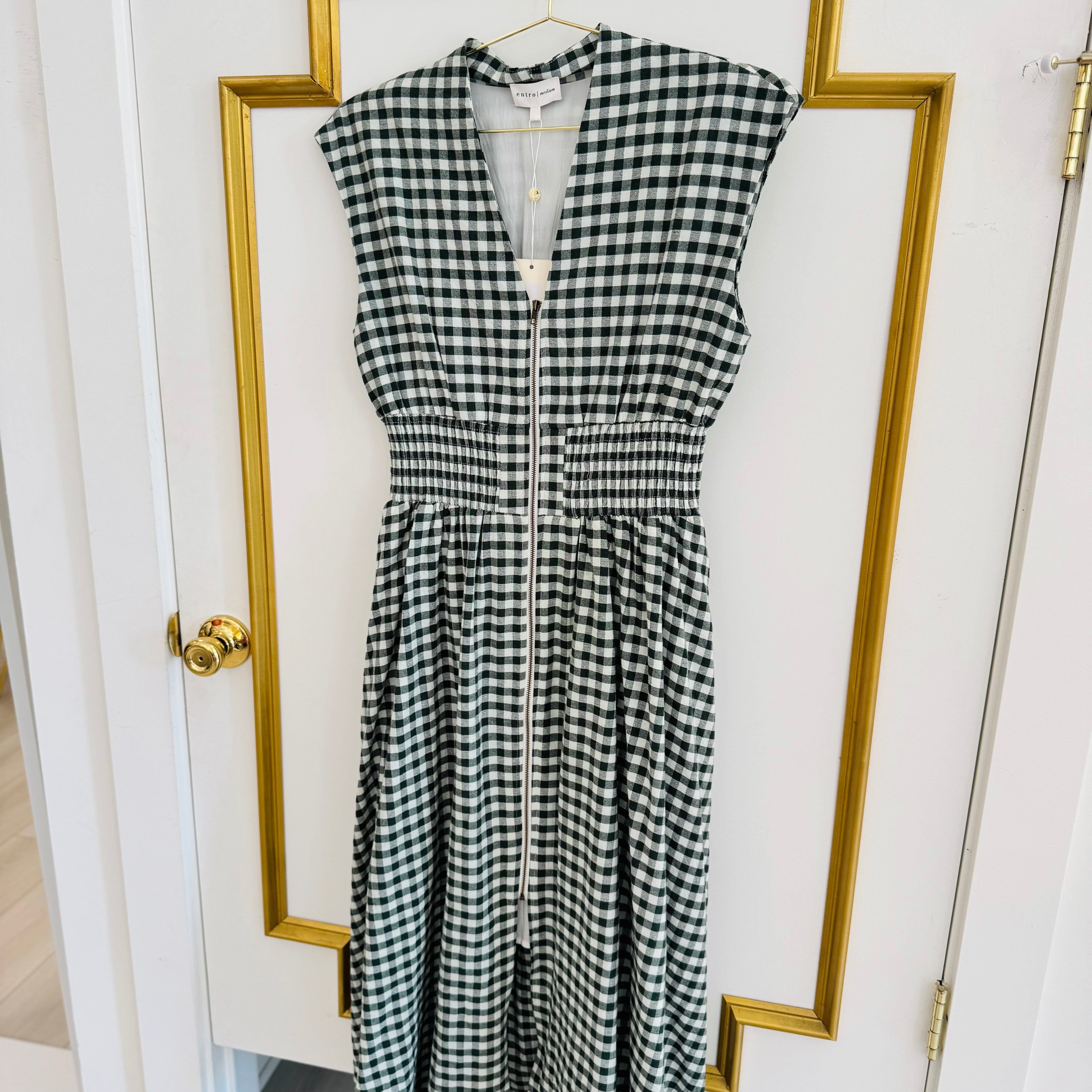 Stacey Dress in Forest Gingham