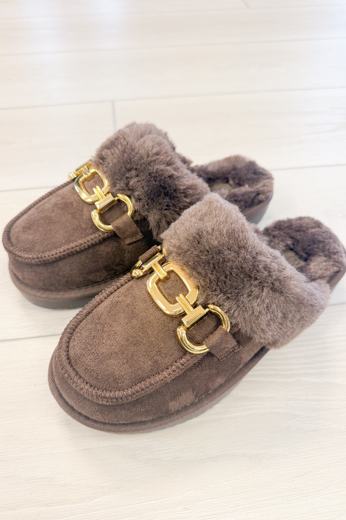 Davos Sherpa Slip On Mule - Chocolate