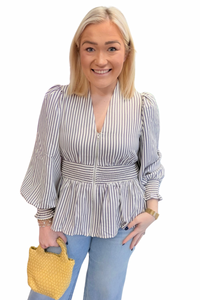 Stacey Top in Striped Long Sleeve (4 Colors)