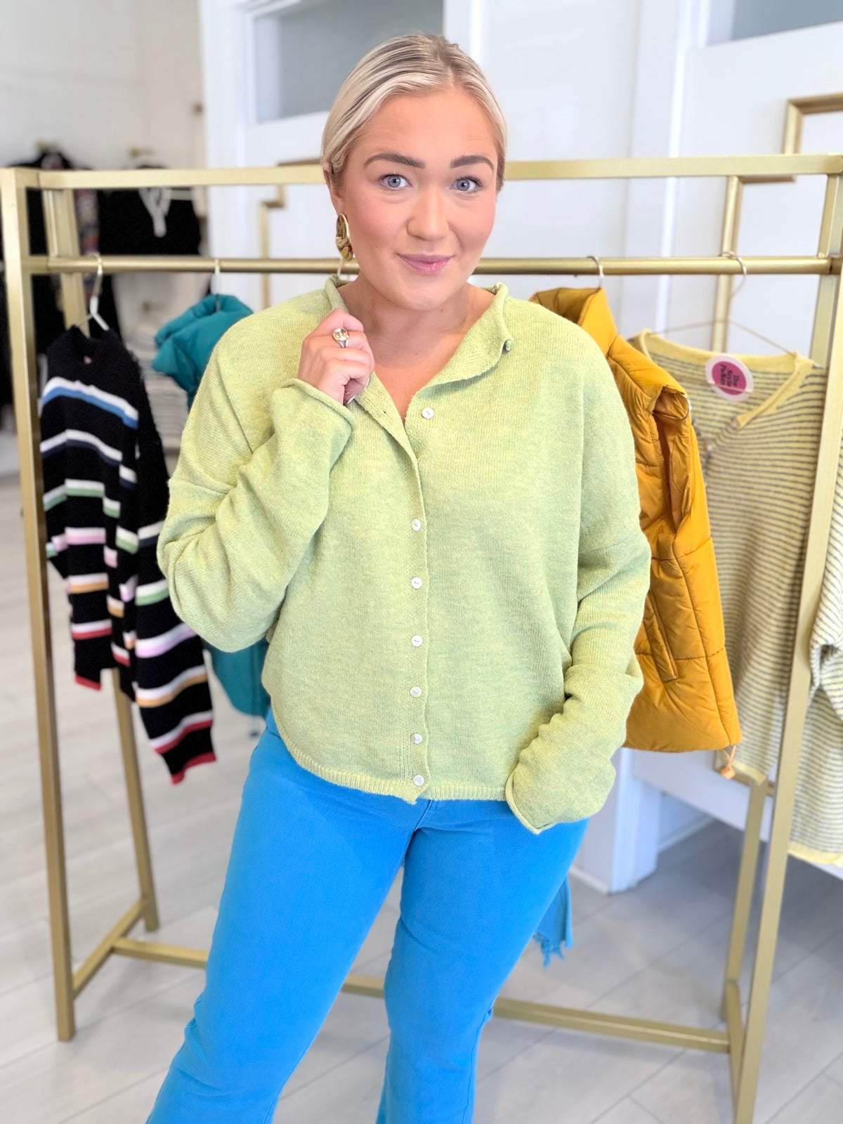 Anything Goes Button Up Sweater (5 Colors)