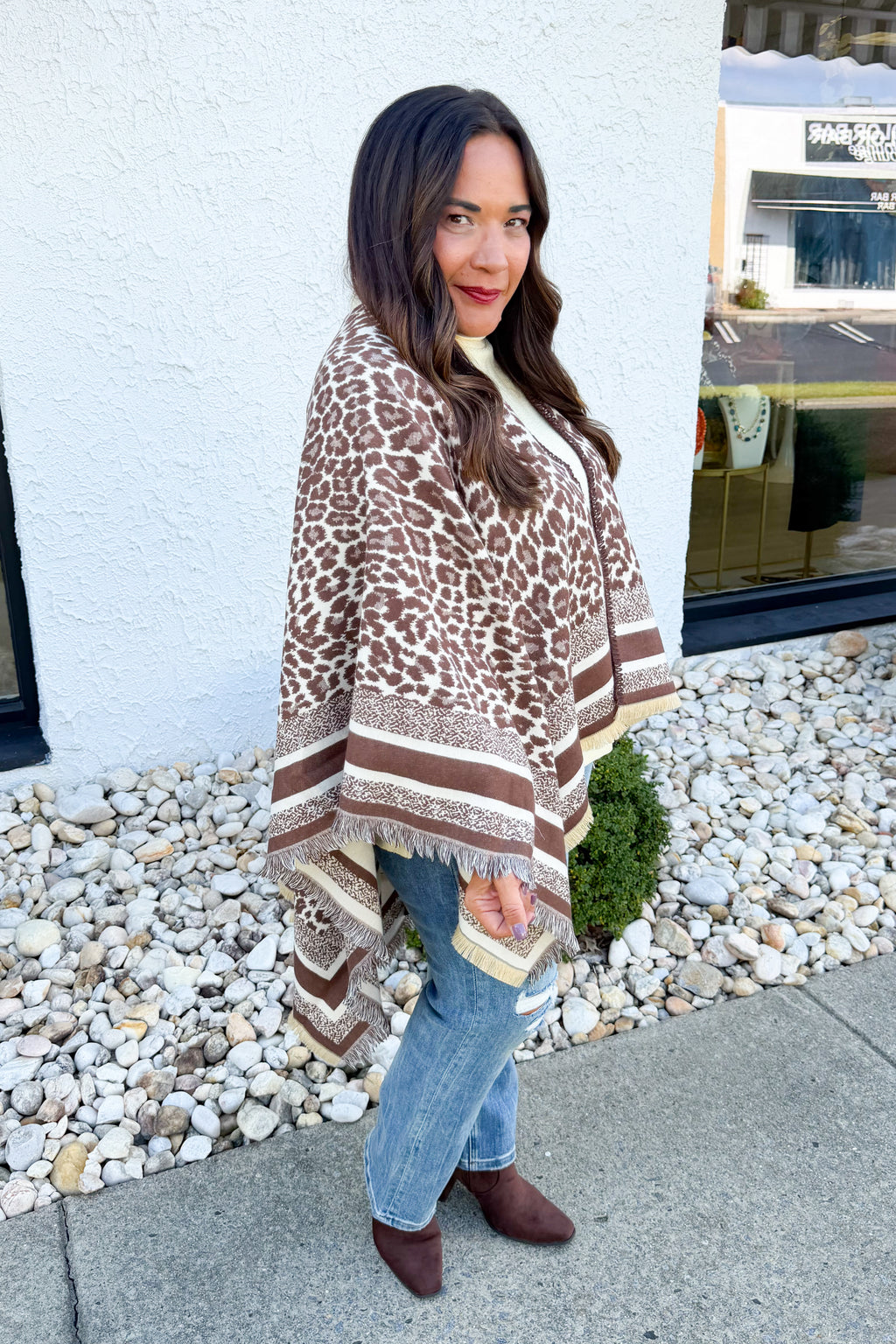 Leopard Wrap In Brown