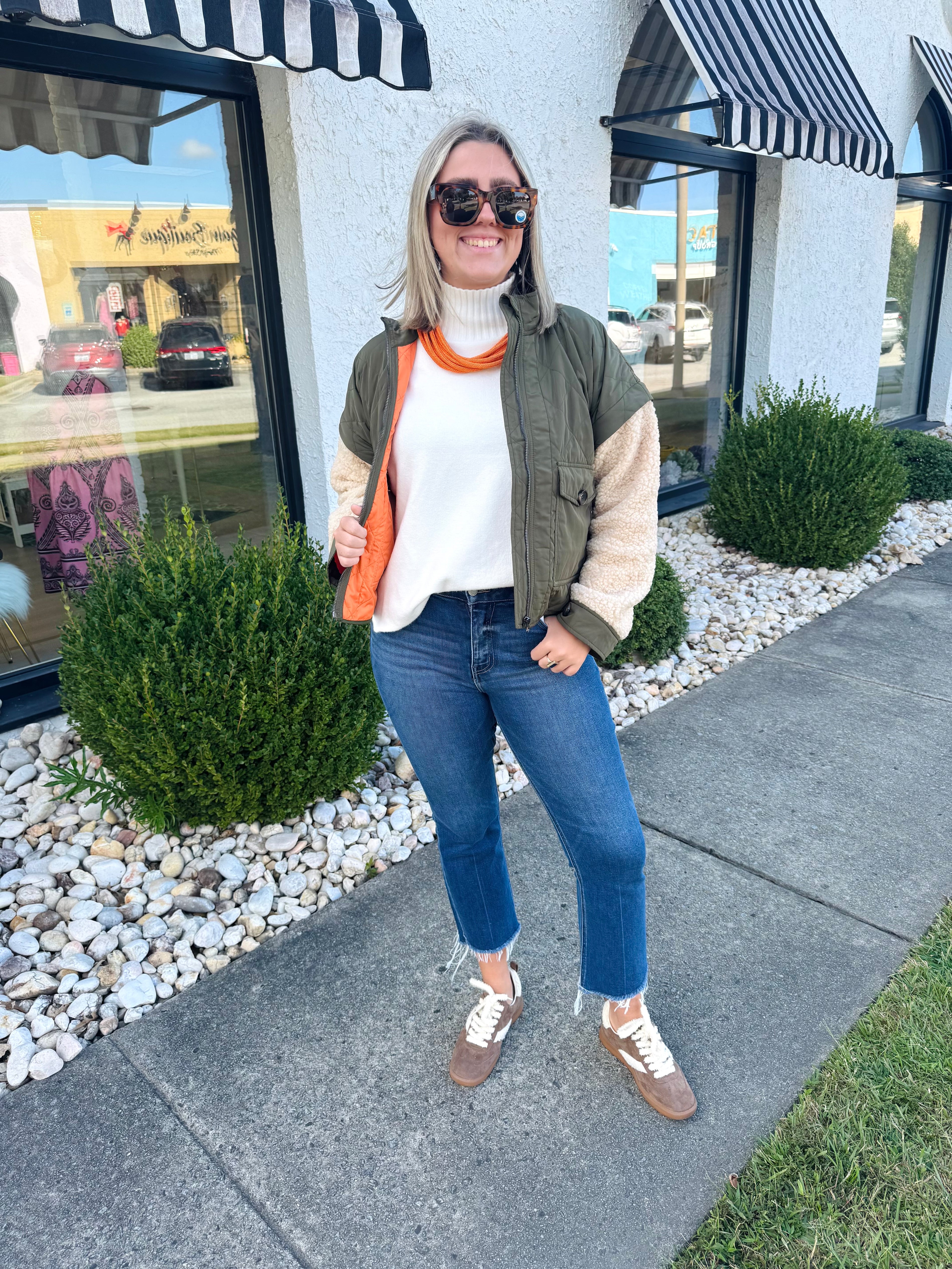 Sherpa Drop Shoulder Convertible Jacket | ANORAK