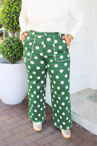 Dots on the Greens Pants in Green
