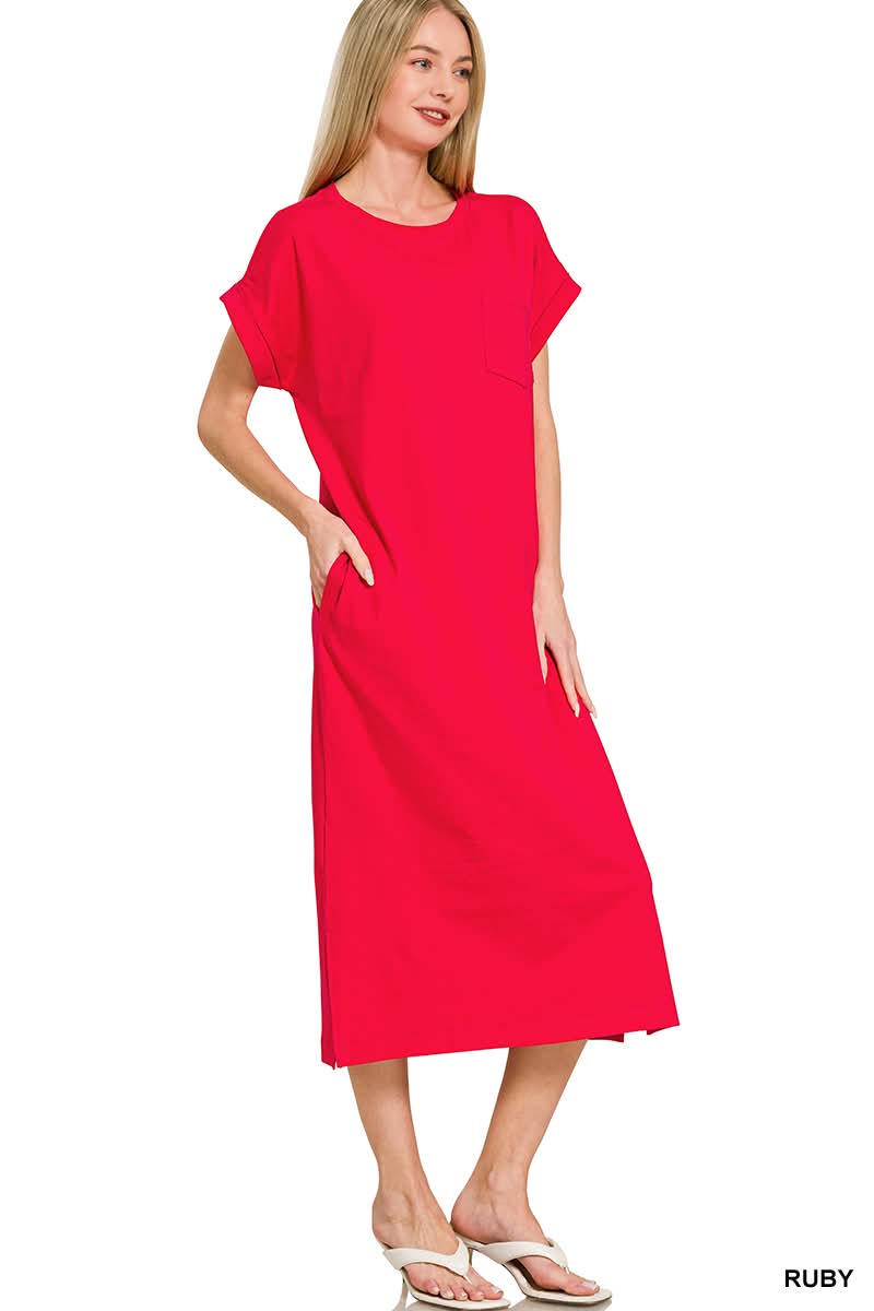 The Best Basic Dress in Ruby | BOMB BASIC