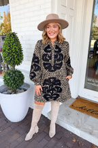 Proper Emblem Dress in Leopard