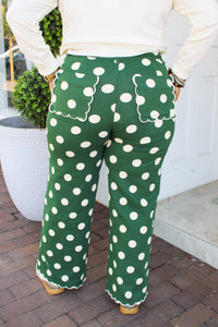 Dots on the Greens Pants in Green