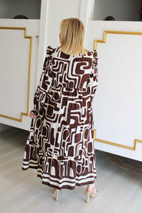 Line Scooting Dress in Chocolate