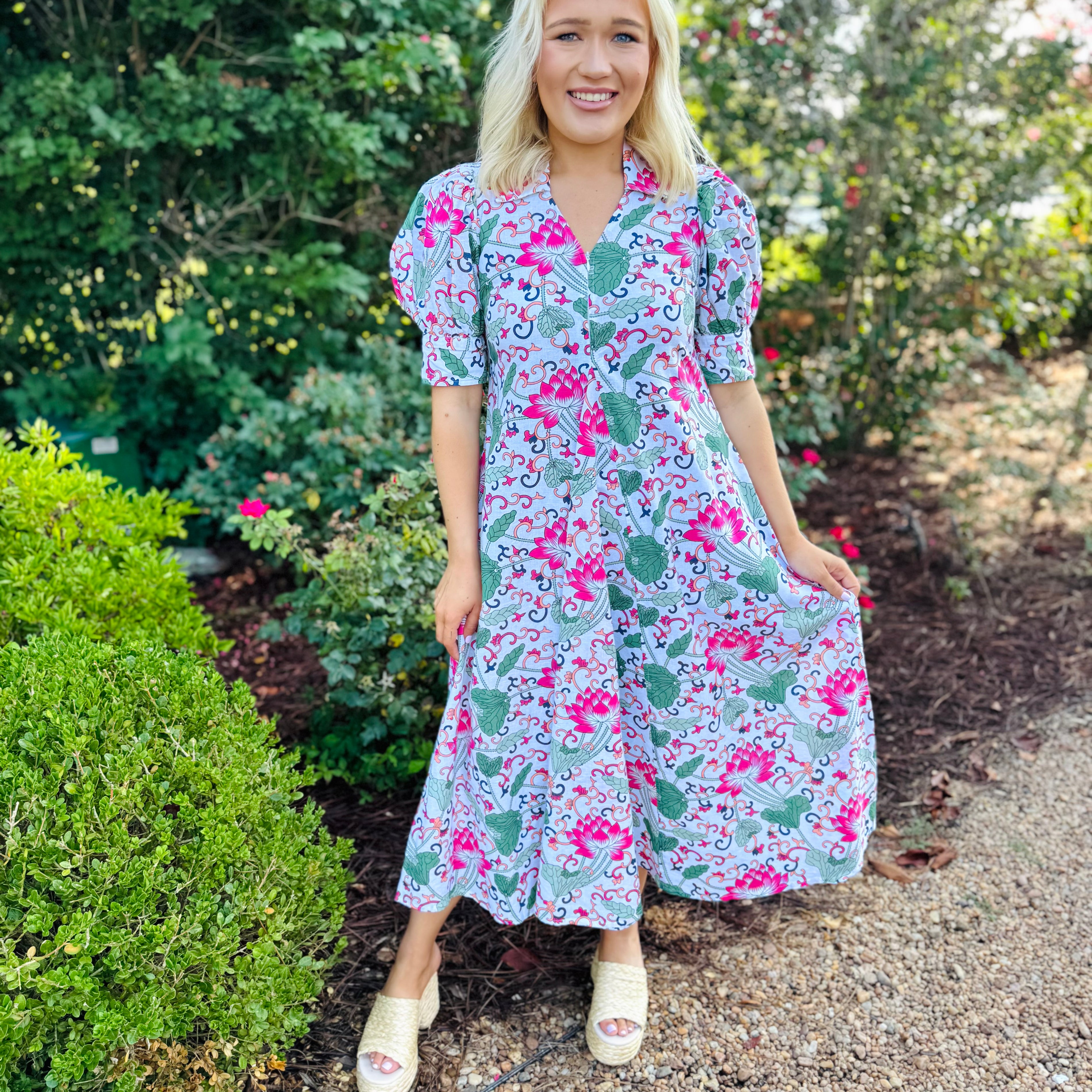 Montauk Dress in Water Lillies | DIZZY LIZZIE