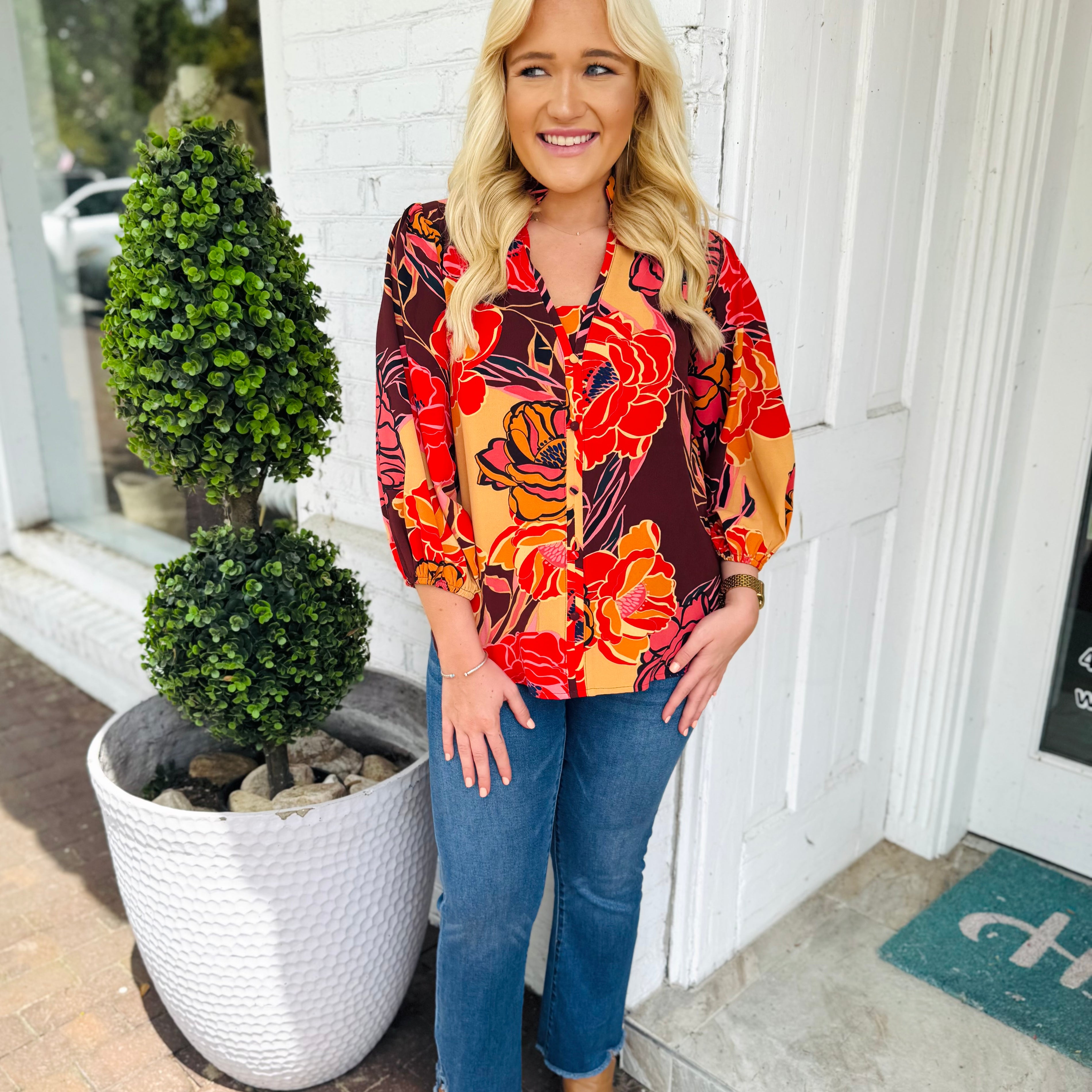 Rustic Blooming Top