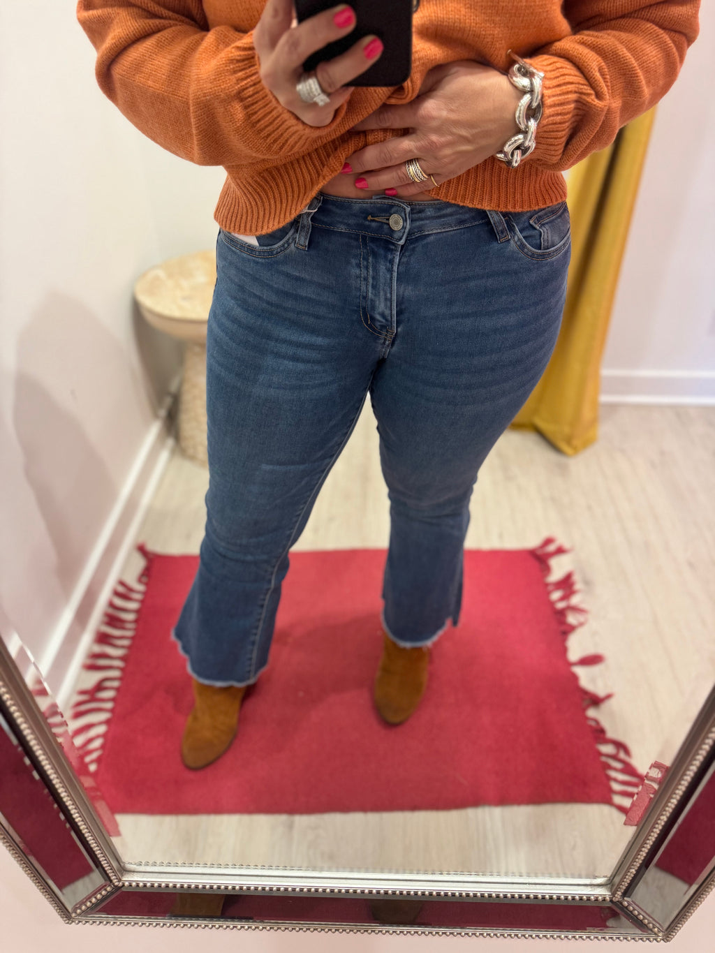 Mid Rise Super Soft Crop Flare Denim | Vervet