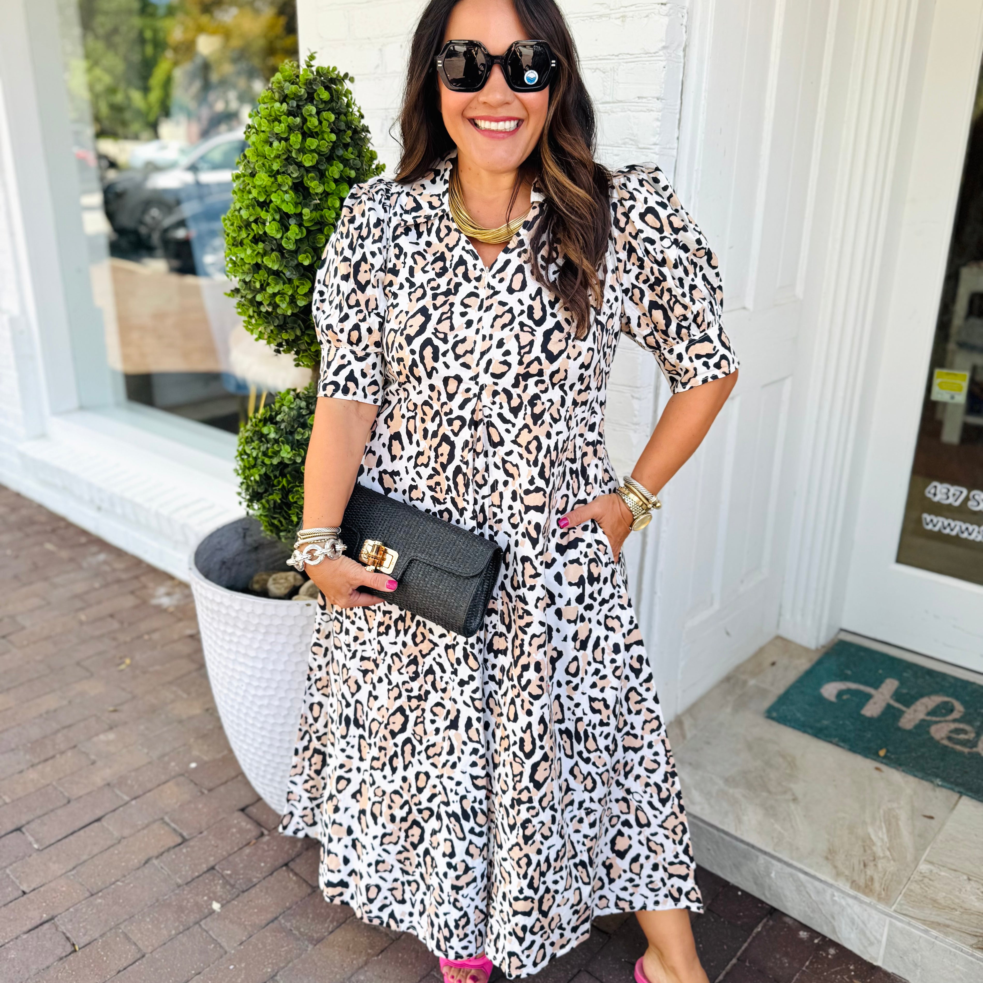 Montauk Dress in Classic Leapord | DIZZY LIZZIE