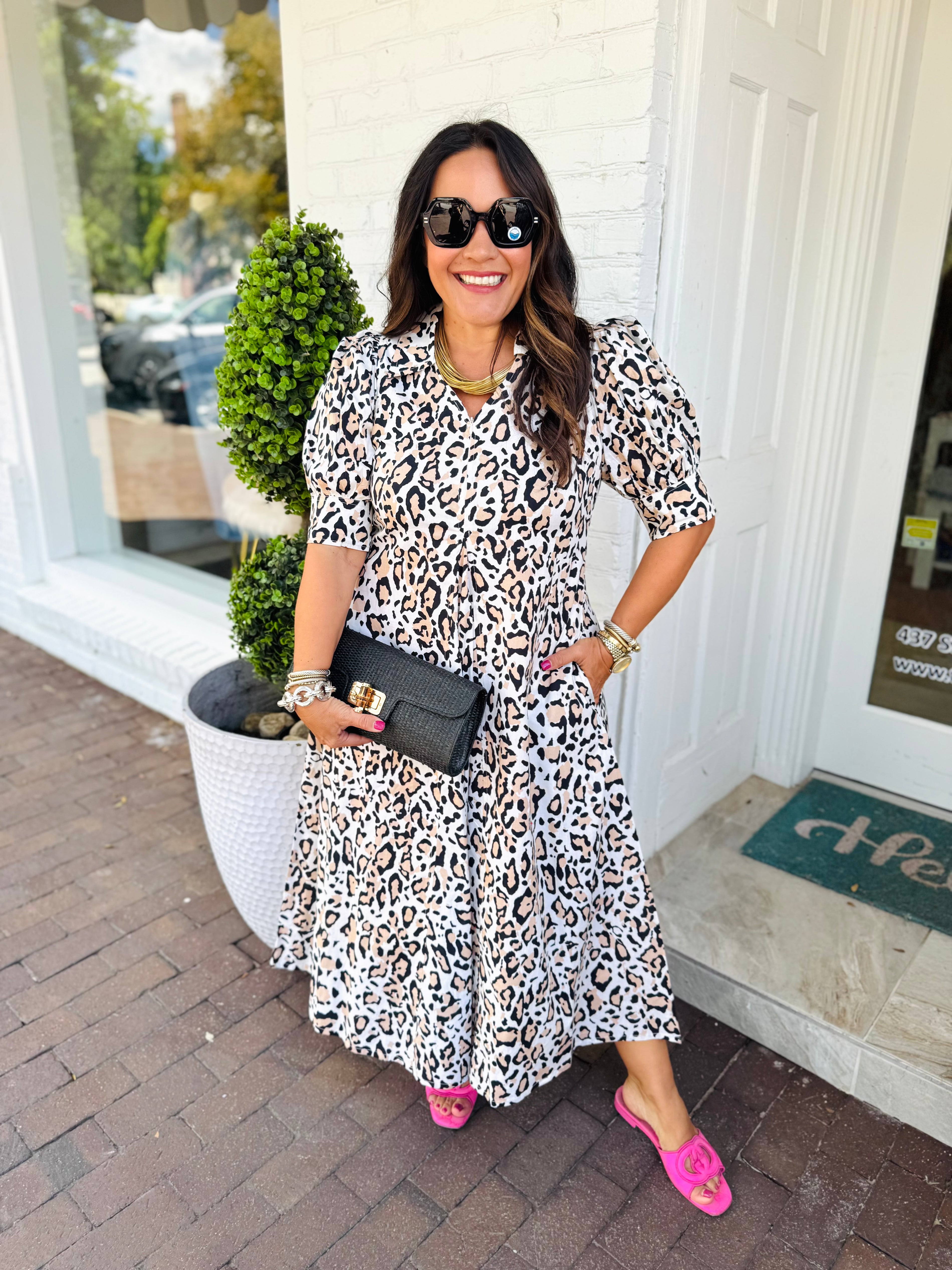 Montauk Dress in Classic Leapord | DIZZY LIZZIE