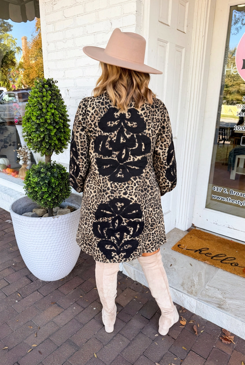 Proper Emblem Dress in Leopard