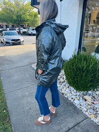 Charcoal Metallic Rain Jacket | ANORAK