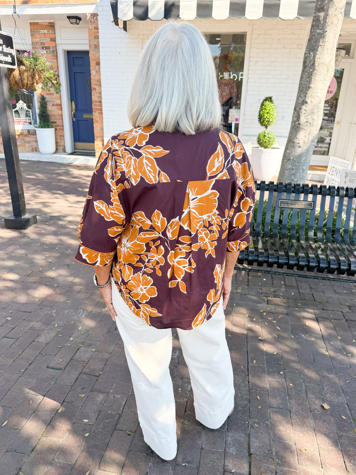 Picking Plums Printed Top