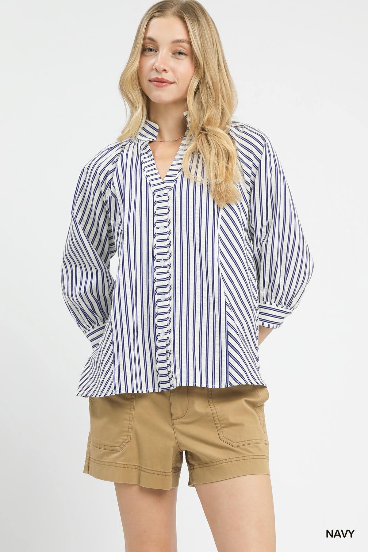 Coast to Coast Striped Top in Navy