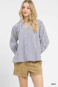 Coast to Coast Striped Top in Navy