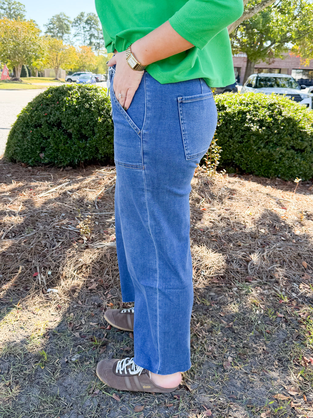 High Rise Super Soft Drawstring Baggy Crop Wide Leg | VERVET