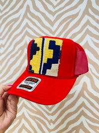 ORIJINAL Trucker Hat in Red - Navy/Yellow/Red Patch