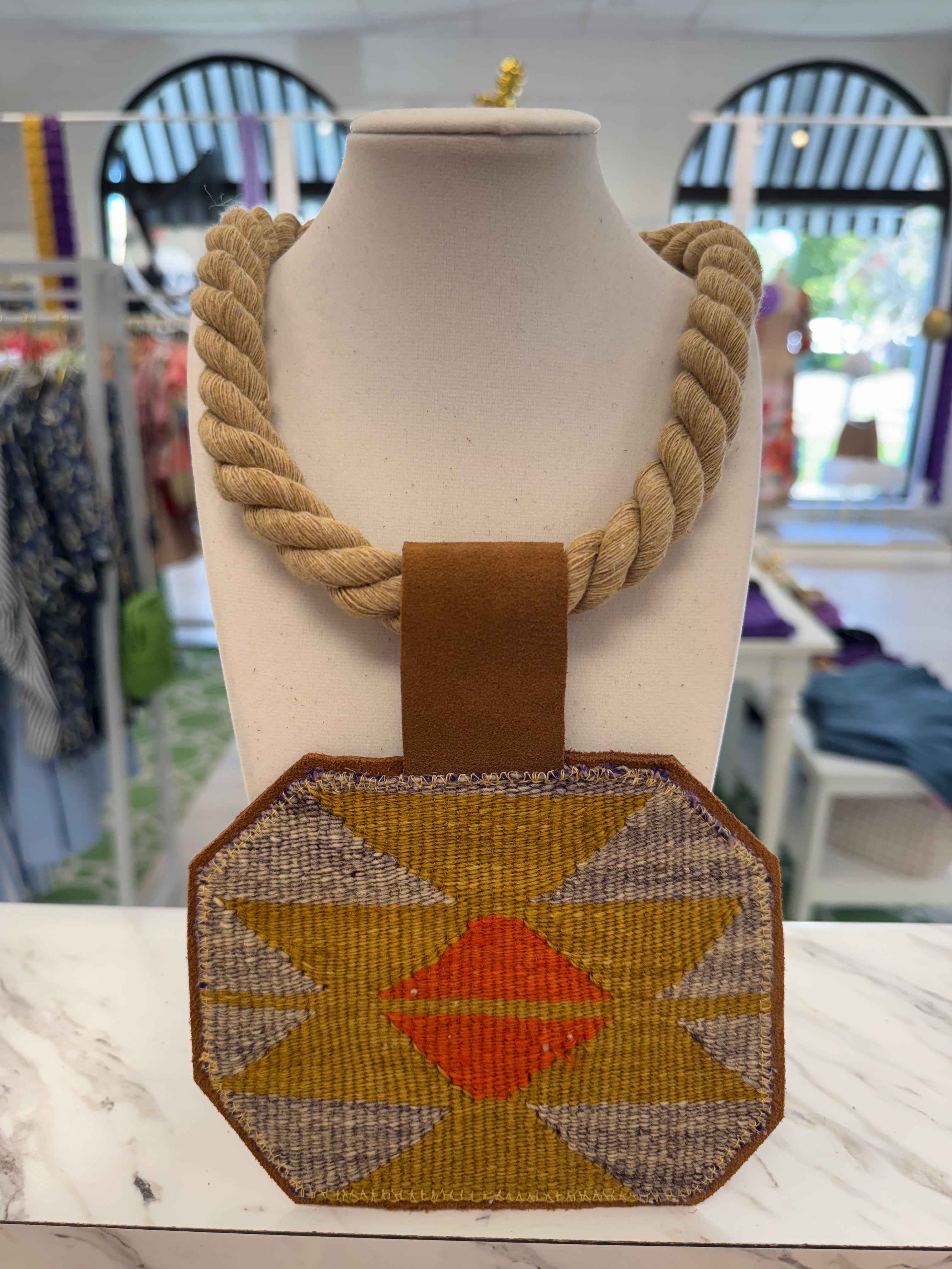 ORIJINAL Rope Necklace - Yellow, Orange Patch