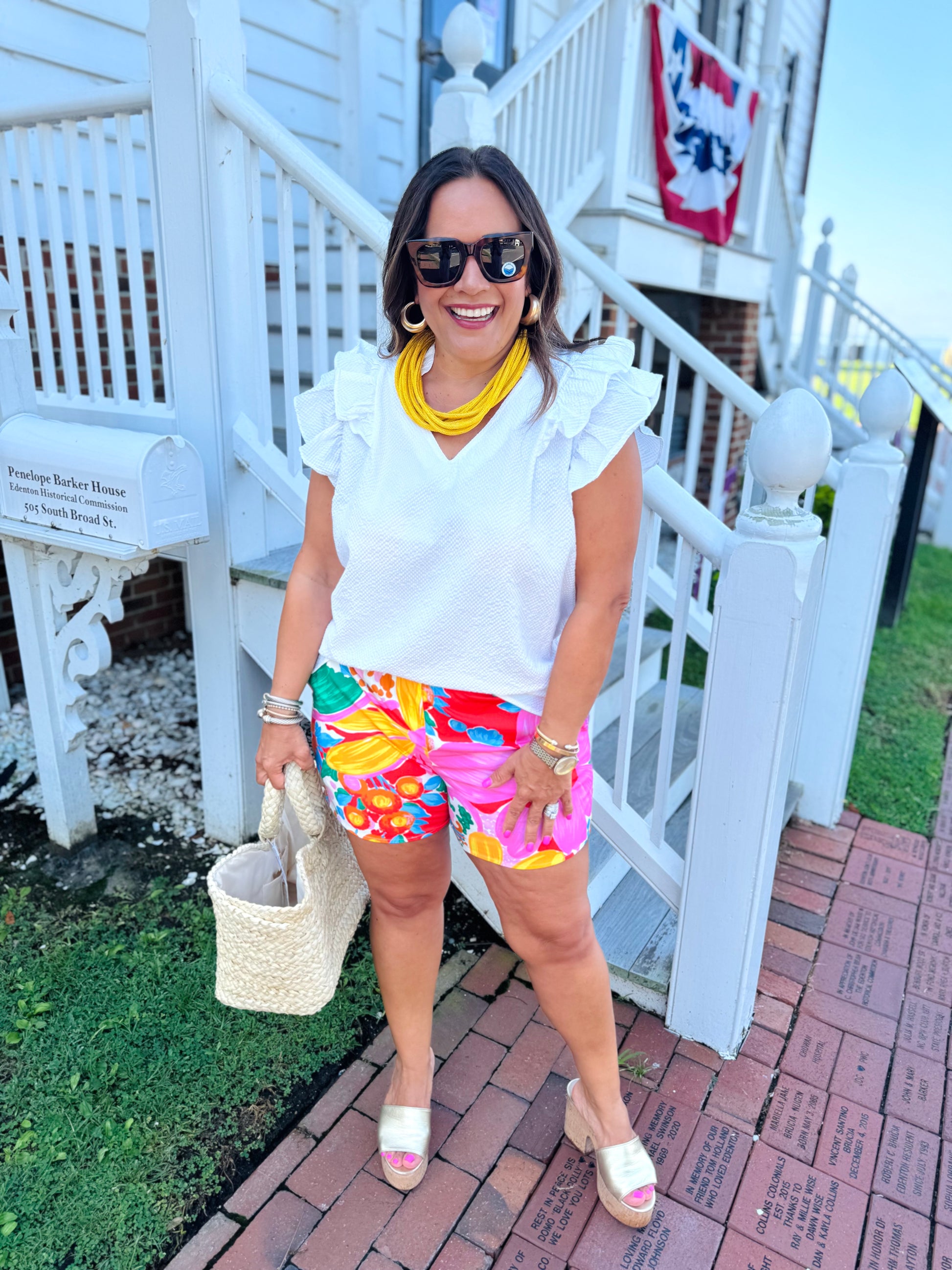 Adrienne Faye Shorts in Gardenscape
