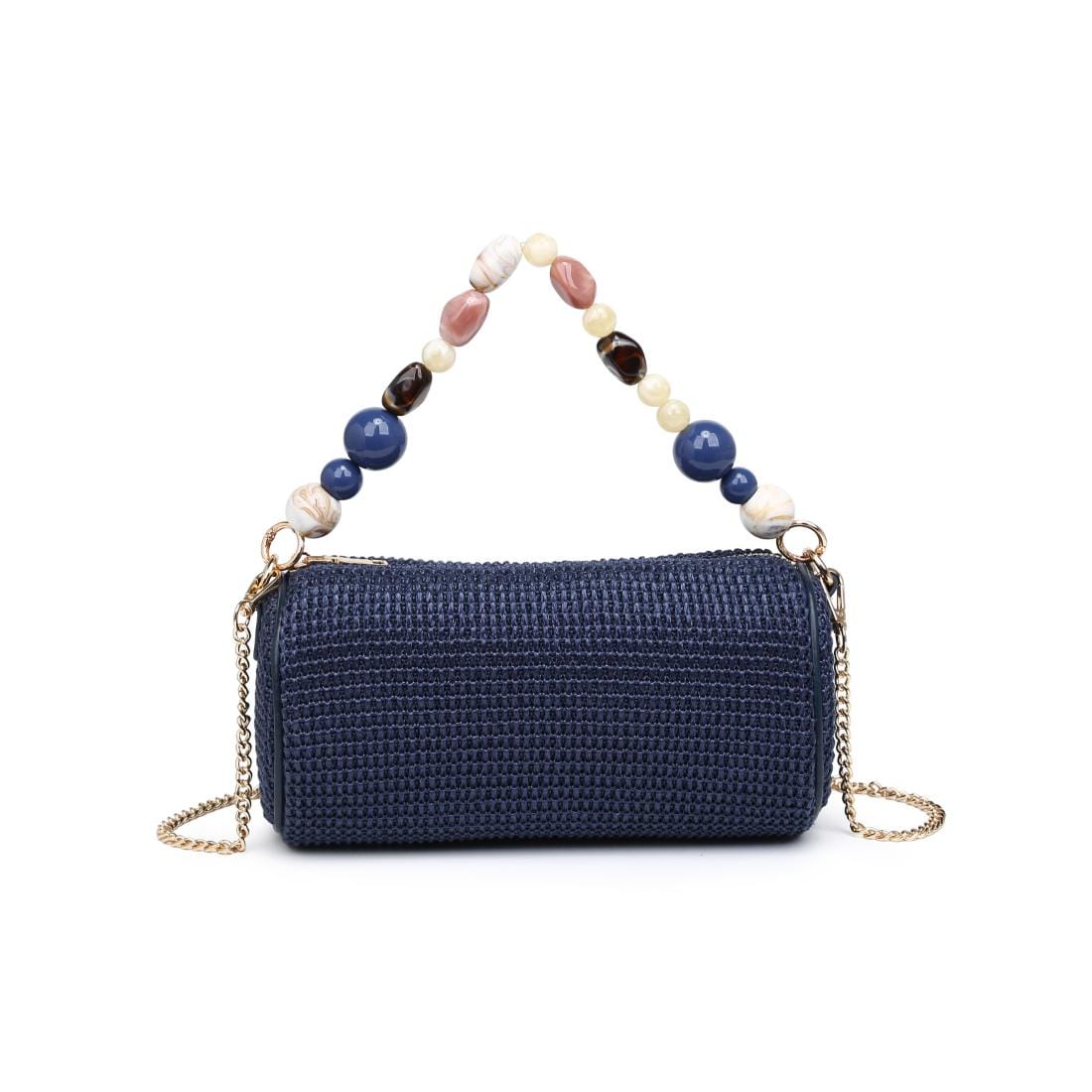 Rachel Straw Bag in Navy