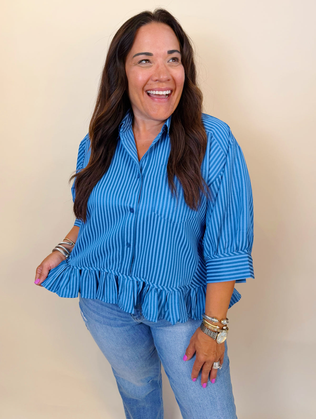 Keep It Straight Striped Top