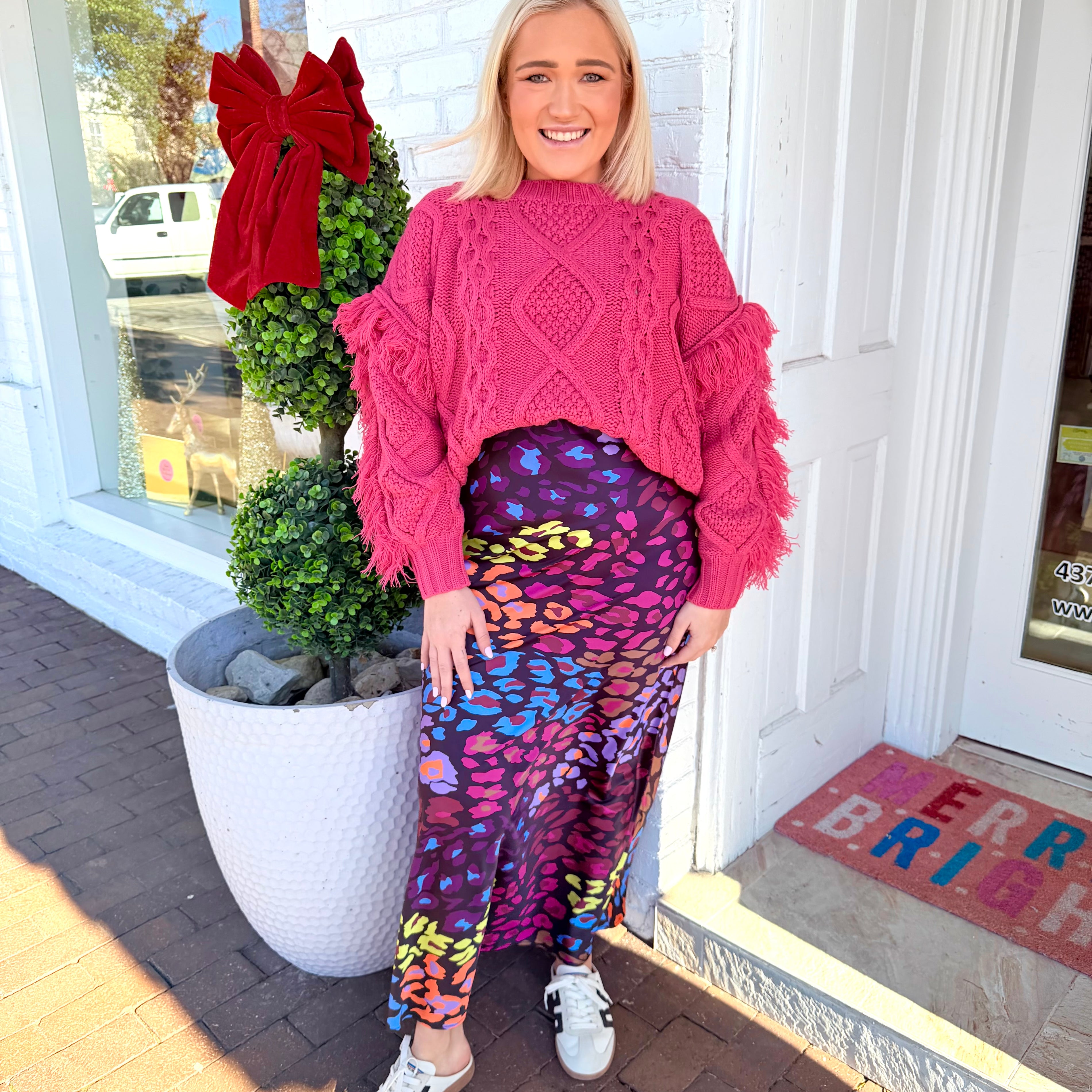 Colorful Cheetah Maxi Skirt