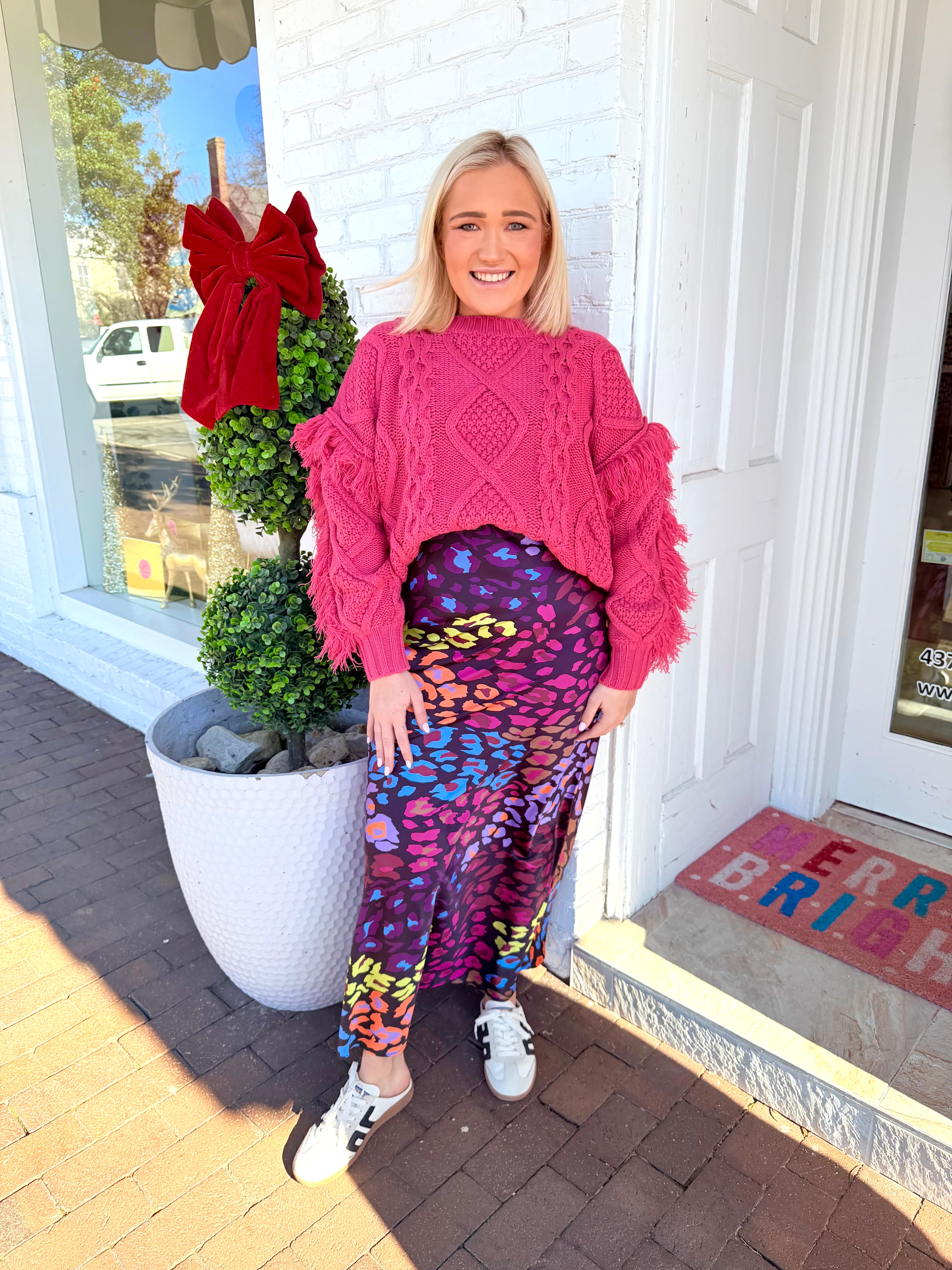 Colorful Cheetah Maxi Skirt