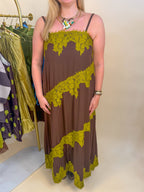 Briley Lace Maxi - Olive/Brown