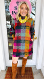 Picasso Plaid Dress