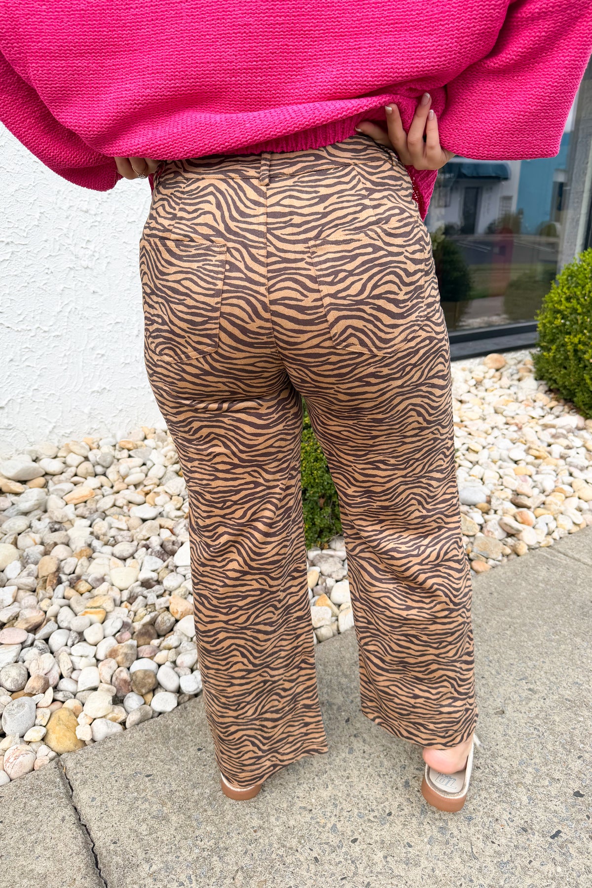 Wild Thing Zebra Stretch Denim in Camel