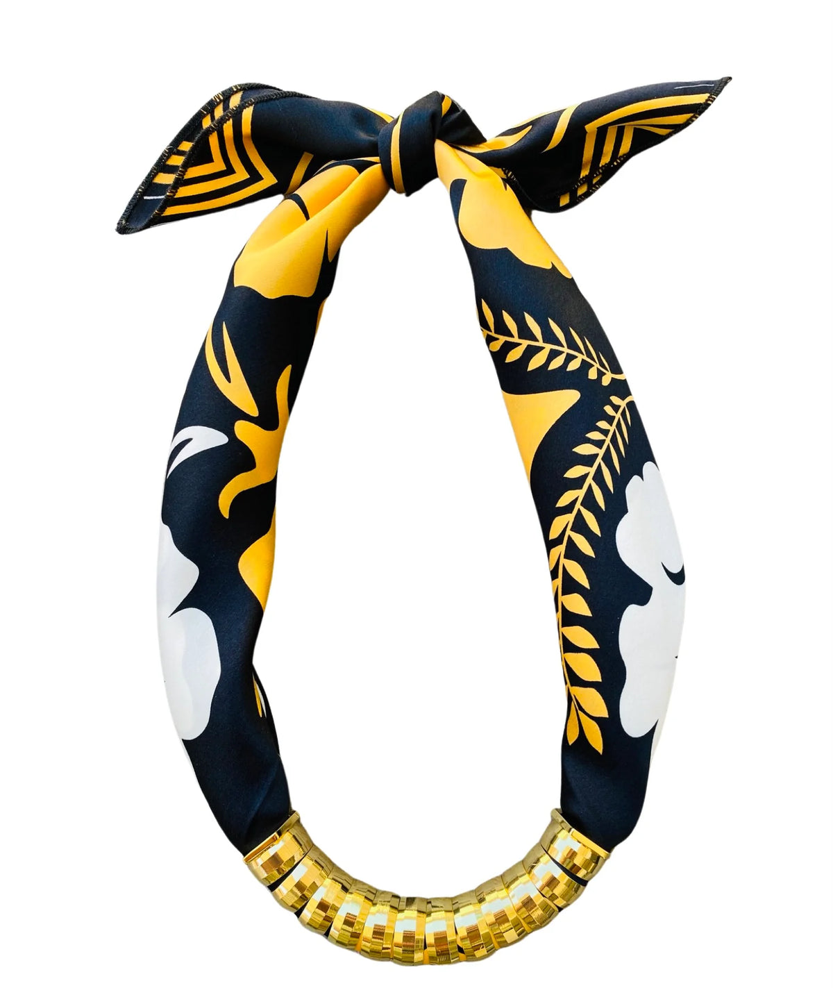 Classic Scarf Necklace Black & Gold | HOLST + LEE