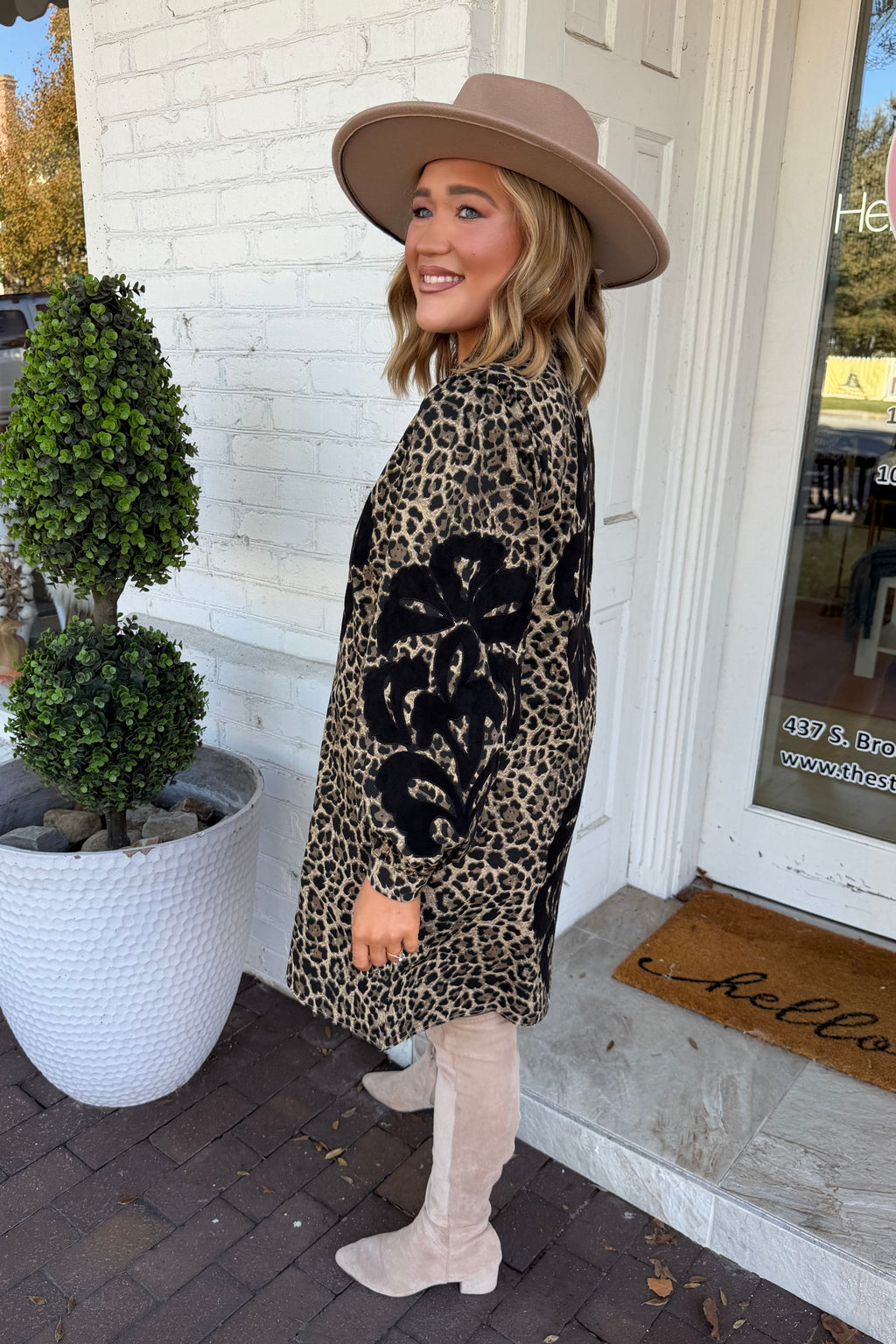 Proper Emblem Dress in Leopard
