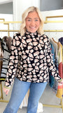 Mock Neck Leopard Sweater | THML