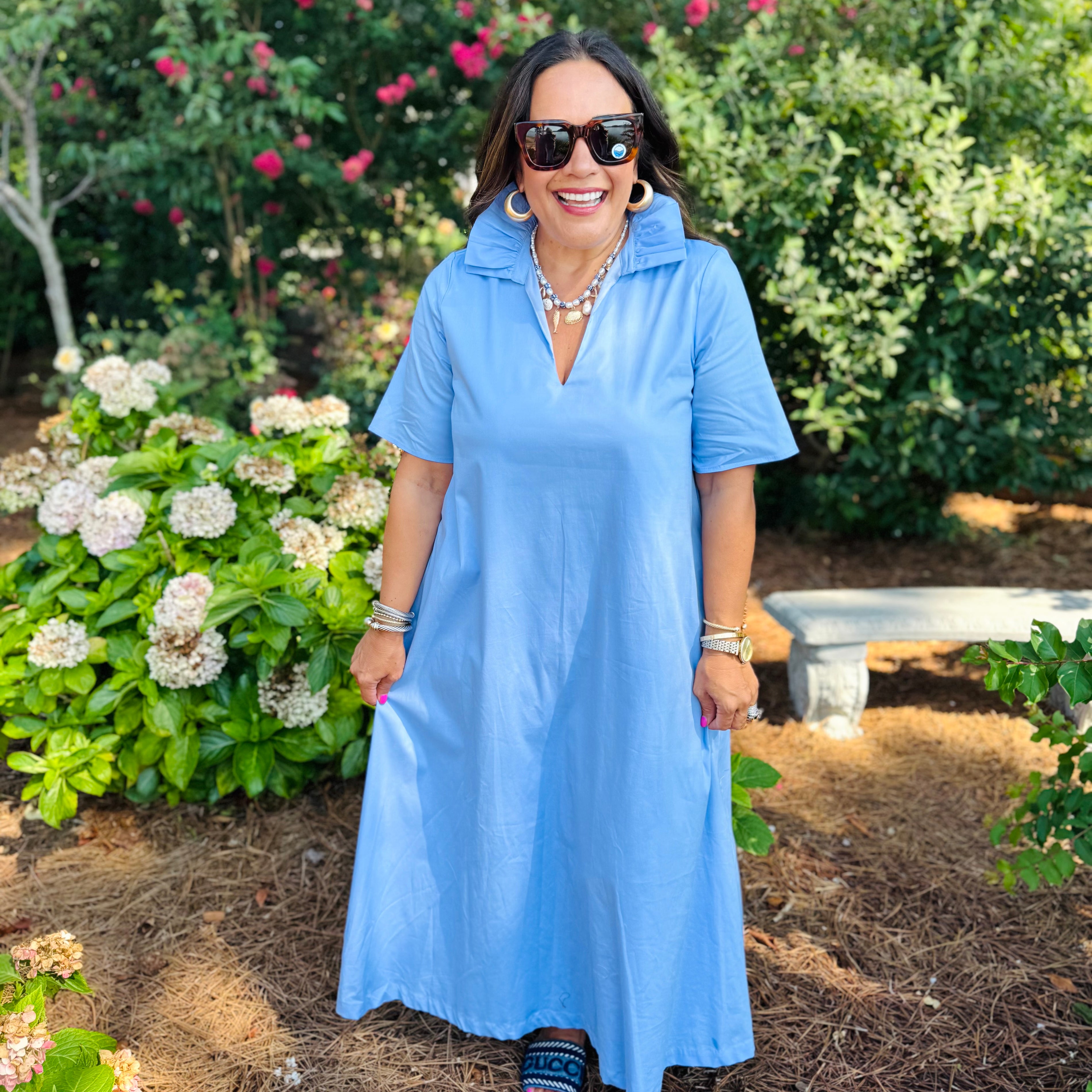 Adrienne Audrey Dress in Sky