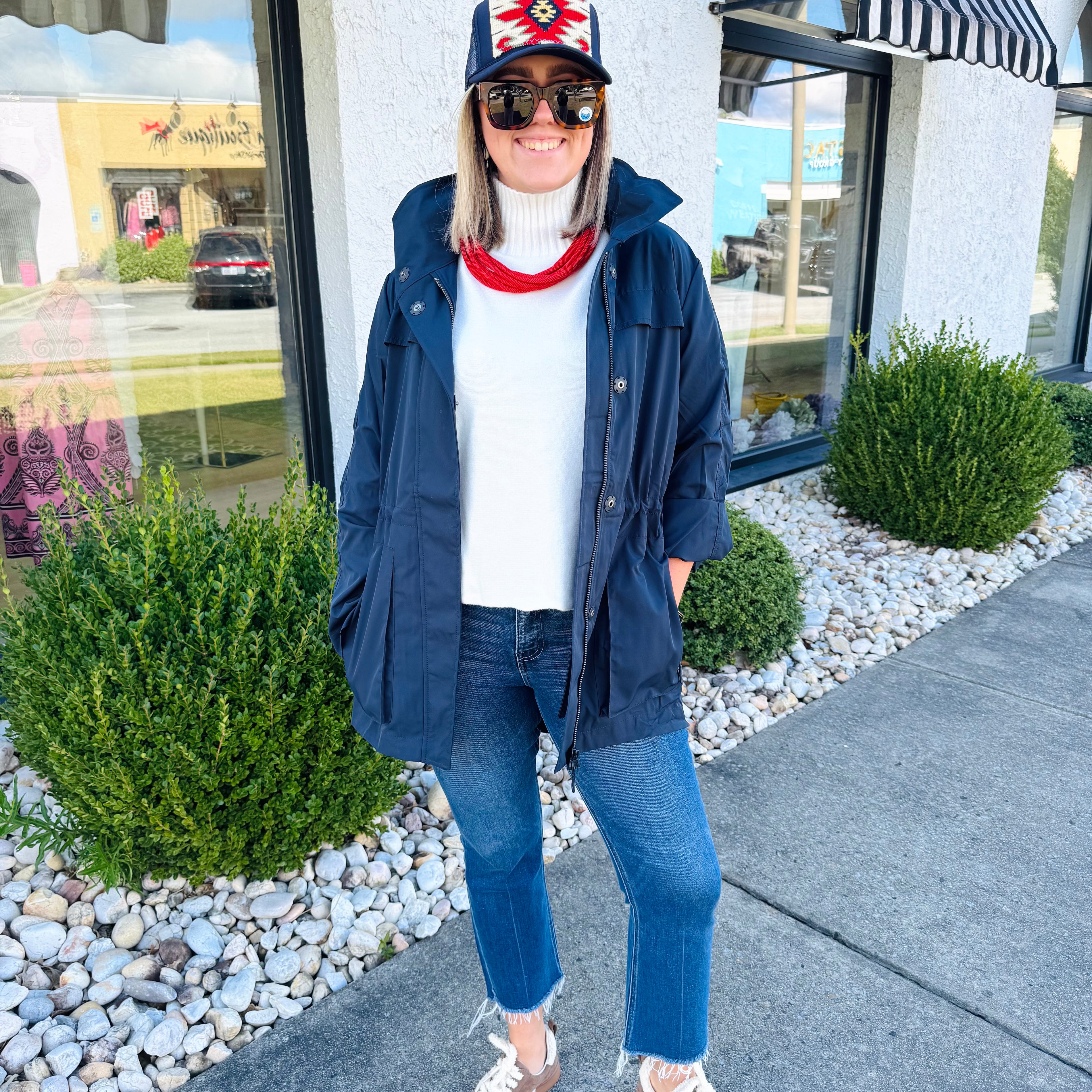 Classic Navy Rain Jacket | ANORAK